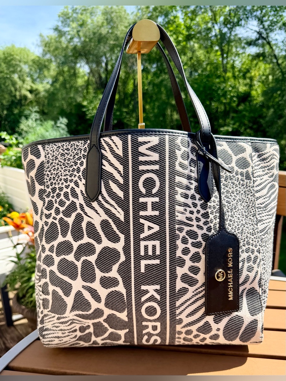 Michael Kors Sinclair Large Animal Jacquard Tote Bag. Excellent Condition - Picture 3 of 11